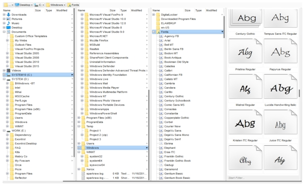 Miller Columns File View